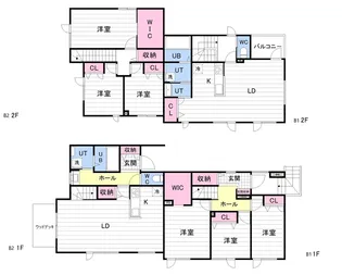 LEAFY FORET B棟【B-2号室】の間取り