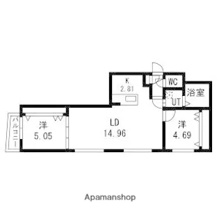 WARMTH INN 南4条【202号室】の間取り