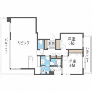カルム大通公園【1105号室】の間取り