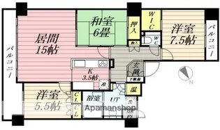 パークホームズ宮の森ヒルテラス【205号室】の間取り