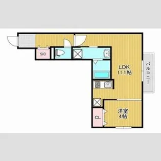 ザ・レジデンス南平岸【201号室】の間取り