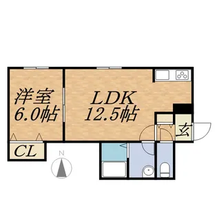 ノーブル円山【101号室】の間取り