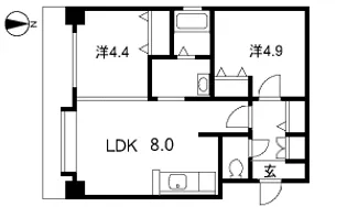 クラッセ大通り東【701号室】の間取り