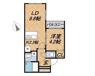 グランドライン【4階】の間取り