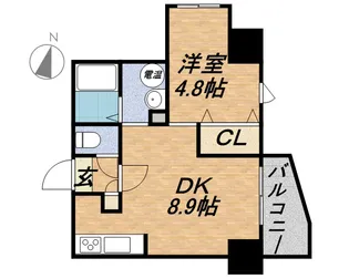 マハトゥール伏見【9階】の間取り