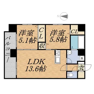 MODENA円山(モデナ円山)【9階】の間取り