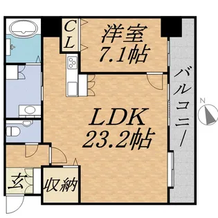 SーFORT中島公園【7階】の間取り