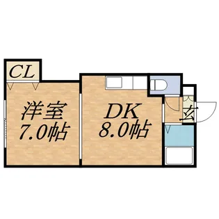 プレサント南10西11【206号室】の間取り