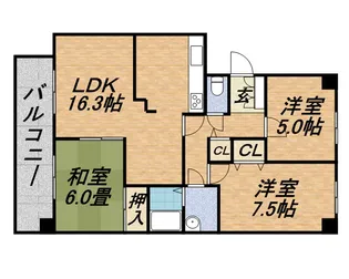北海道札幌市中央区南十二条西22丁目【マンション】の間取り