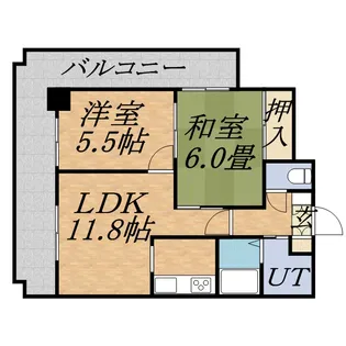 ドミ山鼻九条【613号室】の間取り