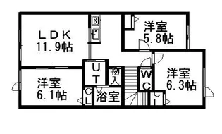 シャーメゾンアムール II【201号室】の間取り