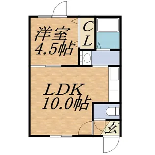 ミール山鼻【101号室】の間取り