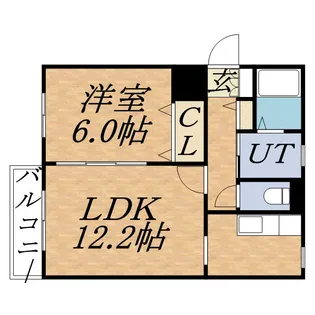 スカイハイツ伏見【203号室】の間取り