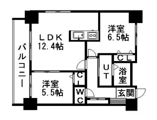 レジディア北三条【6階】の間取り