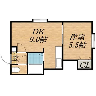1LDKの間取り画像