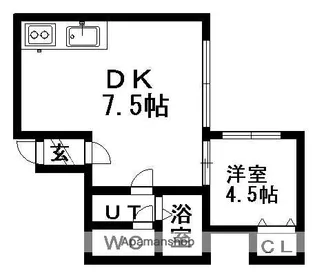 ロジュマンひばりヶ丘【101号室】の間取り