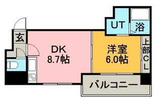 ラファイエ【6d号室】の間取り