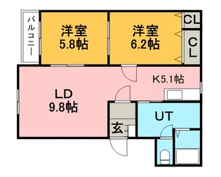 ラフィーネ【302号室】の間取り