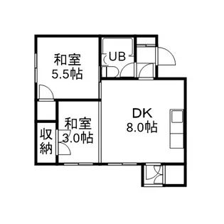 ユニバーサルビル東札幌【303号室】の間取り