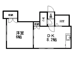 ハイツエミール【0102号室】の間取り