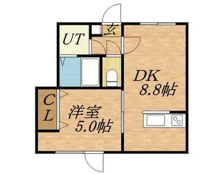 リバーサイドパーク厚別【203号室】の間取り