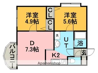 クリスタルハイツRⅡ【3階】の間取り
