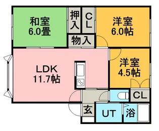 サニータウン ウエスト館【2階】の間取り