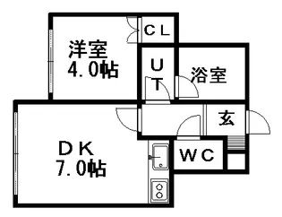 サンテラス菊水【4階】の間取り