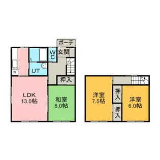 リラコートⅠ【102号室】の間取り