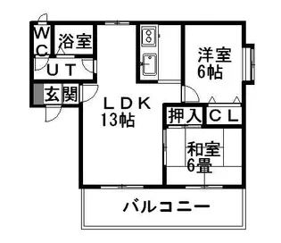 サウスモダニティーB【0103号室】の間取り