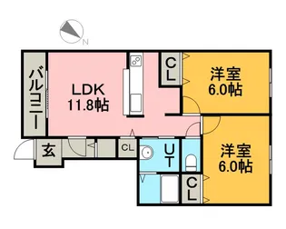 LEAF PLAZAⅡ【1階】の間取り