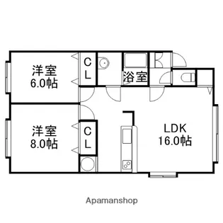 リファインサジタリア【2階】の間取り