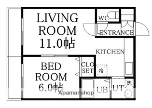 北海道札幌市白石区栄通4丁目【マンション】の間取り