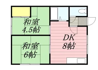コーポ谷【1号室】の間取り