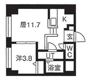 フレスコ大谷地【301号室】の間取り