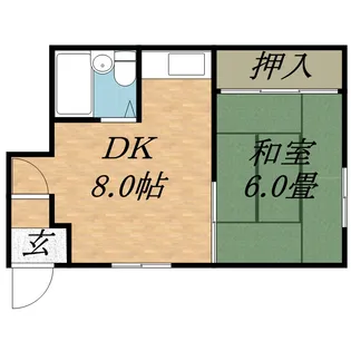 オレンジハウス【201号室】の間取り