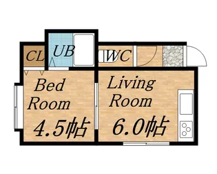 MAPLEHILLS南郷【203号室】の間取り