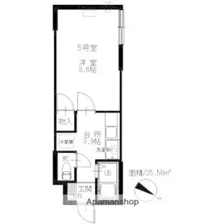 サクシーズ北野【405号室】の間取り