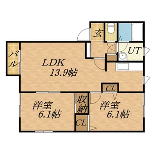 ポート森林公園A【101号室】の間取り