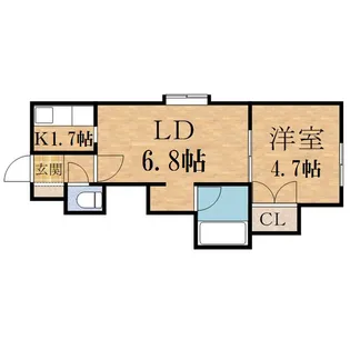 メゾンドール平岡【201号室】の間取り