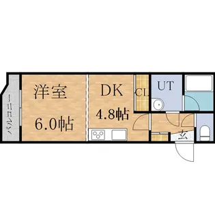 カントリーハイツ【108号室】の間取り