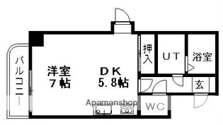 関ハイツ1−1【606号室】の間取り