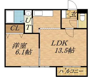 カントリースクエア【403号室】の間取り