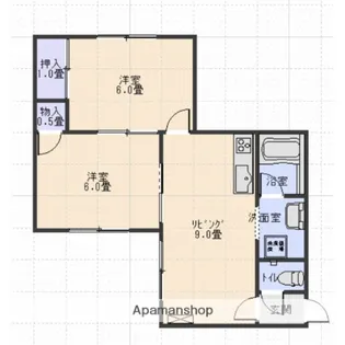 BBM白石Ⅱ【203号室】の間取り
