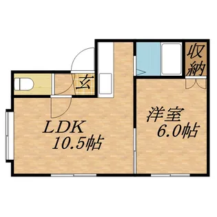 ポスト.ハウス白石【201号室】の間取り