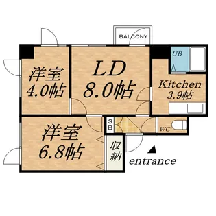 AMS平岸23【0403号室】の間取り