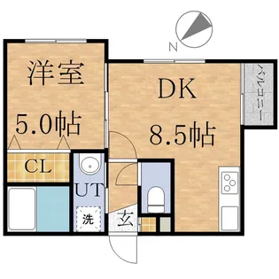 グランディール南郷13【306号室】の間取り