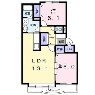 ソレアード ヒロタ【3階】の間取り