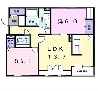 ラルゴ・レジデンス【1階】の間取り