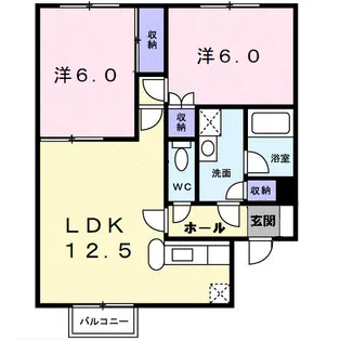 クレストールグレイス【2階】の間取り